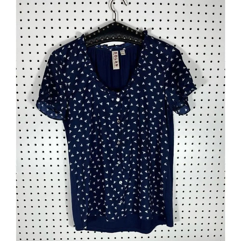 Anthropologie Dolan bird print top size xs